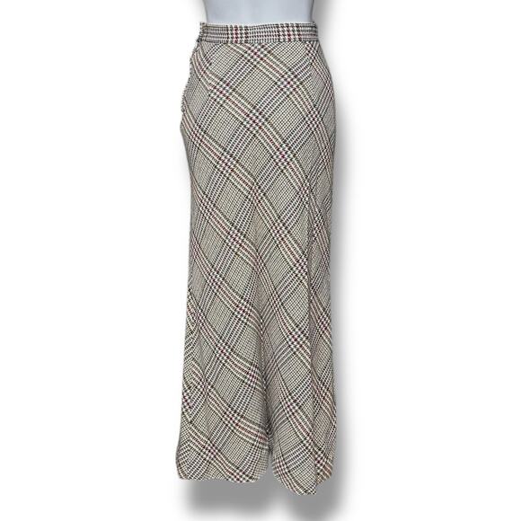 Koret Vintage Maxi Skirt Flare Plaid Wool Blend Academia Old Money Regency 26" - Picture 16 of 16